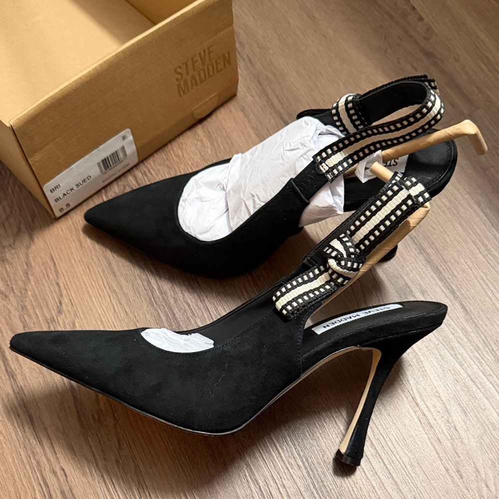 Steve Madden Bri Black suede Size 8.5 Women's Heels